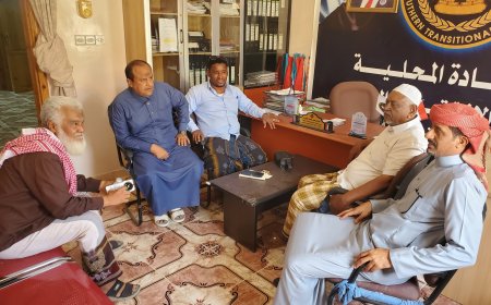 منسق كتلة مجلس المستشارين خالد الكثيري يطلع على تحضيرات الحشد بمديرية سيئون لمليونية دعم النخبة الحضرمية