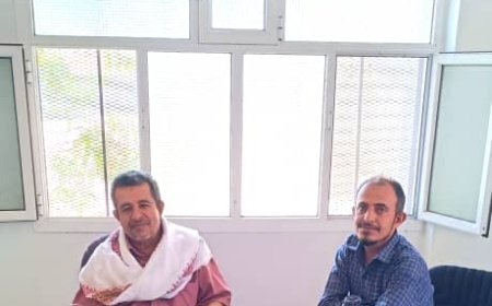 مدير عام لودر يلتقي مدير مكتب هيئة المساحة الجيولوجية والثروات المعدنية بأبين 