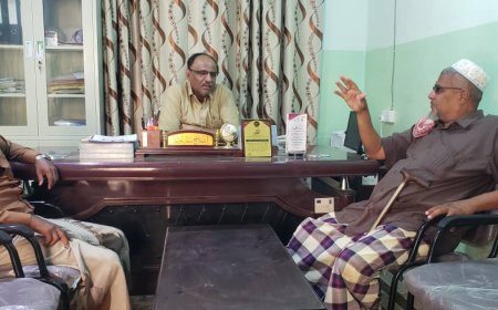 مدير مكتب الثقافة بمديرية القطن يلتقي مقدم عدة الشبواني والالعاب الشعبية بالقطن