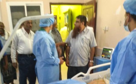 مدير مكتب الصحة بمحافظة أبين يزور مديرية مودية ويدشن تفعيل قسم العناية المركزة بالمستشفى