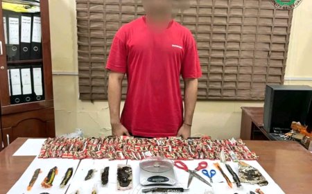 الإدارة العامة لمكافحة المخدرات في قوات الحزام الأمني تضبط أحد المروجين وبحوزته كمية من الحشيش المخدر في العاصمة عدن