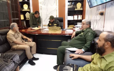 مدير أمن لحج العميد ناصر الشوحطي يستقبل اللواء محمود مثنى جبيران