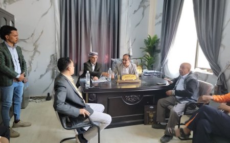 مدير عام مكتب الشباب والرياضة بمحافظة تعز يزور مقر نادي شباب المسراخ