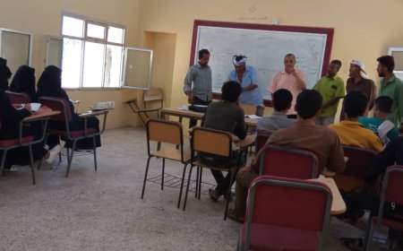 فريق من مجلس المستشارين للمجلس الانتقالي الجنوبي يتفقد المعهد التقني الزراعي والتجاري بلحج