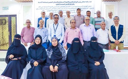 برعاية الوزير السقطري: اختتام الورشة التدريبية الخاصة بتعزيز قدرات مختصي المحاصيل الزراعية والثروة الحيوانية