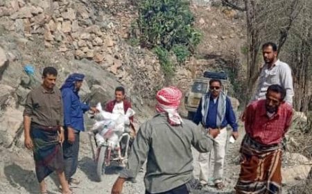 تدشين العمل بمشروع طريق الزغرور رخمة بنزول ميداني إلى موقع العمل بيافع