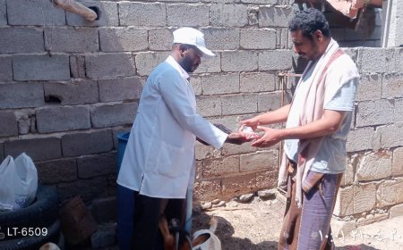 مكتب الزراعة برضوم يسيطر على حالة من الأغنام المصابة بالجذري في المديرية