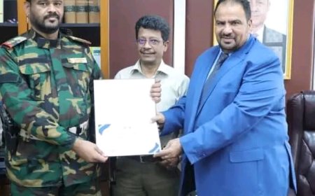 شركة النفط بالعاصمة عدن تكرم الحزام الأمني بلحج ونيابة الأموال العامة لجهودهما في مكافحة تهريب المشتقات النفطية