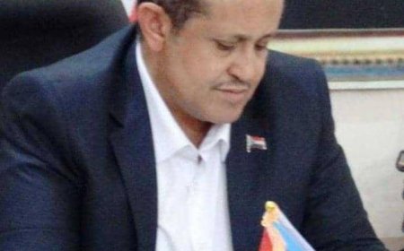 رئيس إنتقالي لحج الحالمي يعزي قائد محور أبين القتالي قائد اللواء الخامس دعم وإسناد العميد مختار النوبي في وفاة عمته