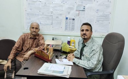 مستشار محافظة لحج اليوسفي يزور مستشفى الجمهورية بعدن