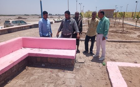 الشدادي وعبود يزوران كورنيش سالمين تمهيدا لتركيب مظلات للمقاعد فيه