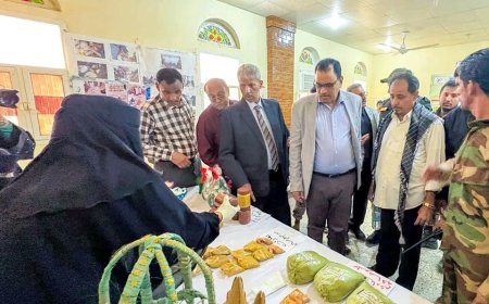الوزير السقطري يتفقد مكتب الزراعة والري بلحج