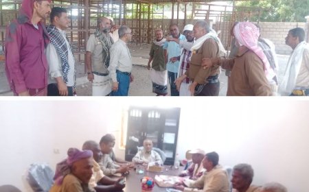 لقاء ونزول إلى الجمعية التعاونية لتسويق المنتجات الزراعية م/ أبين لإعادة تنشيطها وتفعيلها