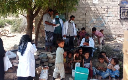 فريق التحصين للنشاط الإيصالي بمركز الحضن يستمر بنزوله الميداني للقرى المستهدفة