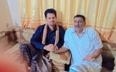 خلال زيارته لمدير وكالة سبأ للانباء مدير إعلام أبين يناشد المحافظ والوزير بإنقاذ حياته