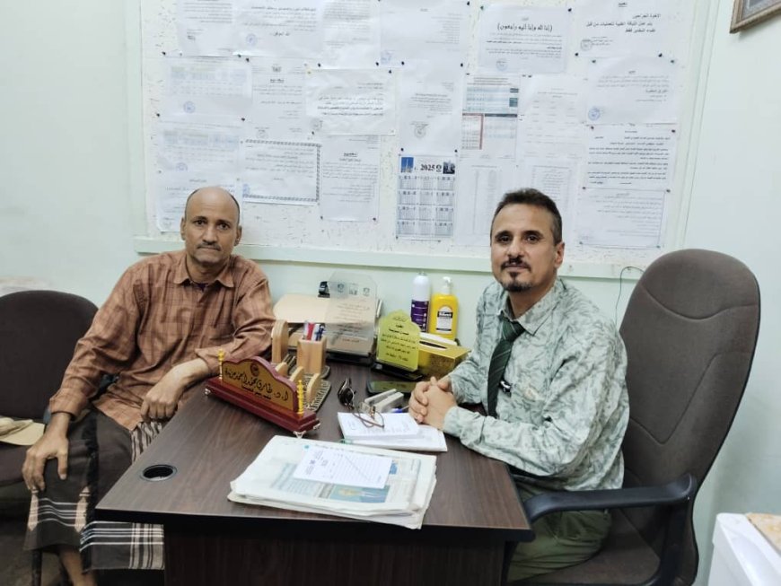 مستشار محافظة لحج اليوسفي يزور مستشفى الجمهورية بعدن