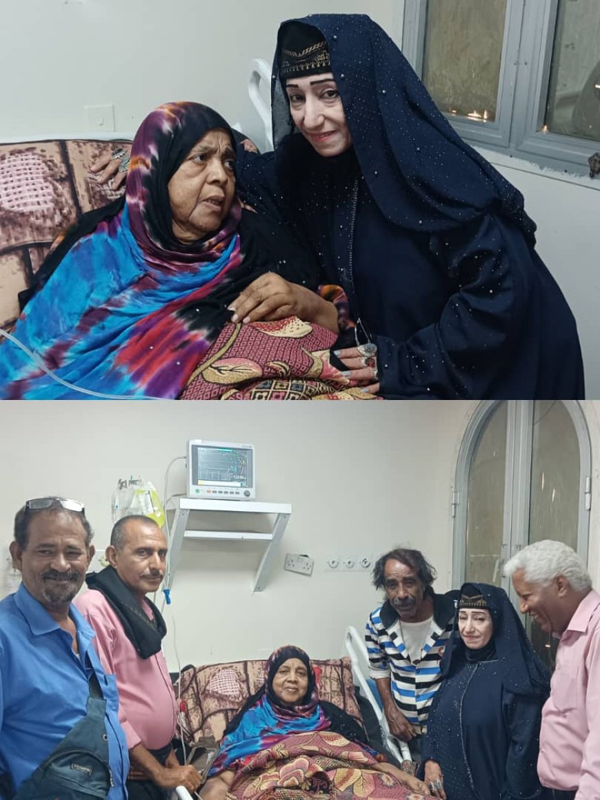 الفنانة أمل كعدل تزور الفنانة المسرحية لول نصيب في الانعاش وتناشد بسرعة علاجها