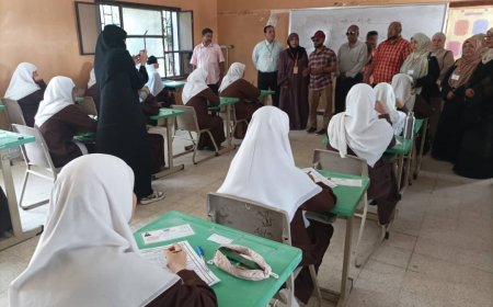 تدشين امتحانات الثانوية العامة بقسميها العلمي والادبي في مديرية صيرة