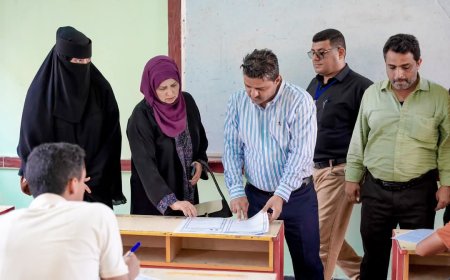 معاوية يزور مراكز الامتحانات النهائية للثانوية العامة 2025/2024 لمديرية الشيخ عثمان