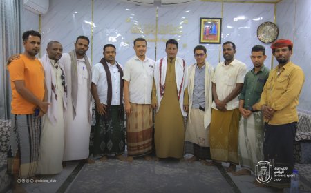 إجراء مراسم الاستلام والتسليم لرئاسة نادي البرق الرياضي بتريم واعلان رئيس فخري للنادي