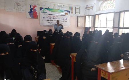 مؤسسة صدئ للإغاثة والتنمية تُدشّن المخيم الصيفي لطالبات ثانوية الزهراء بجعار