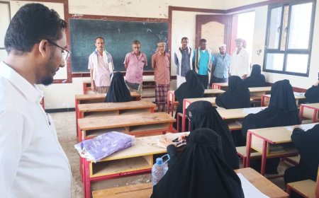 السلطة المحلية تدشن امتحانات الثانوية العامة في مديرية الملاح