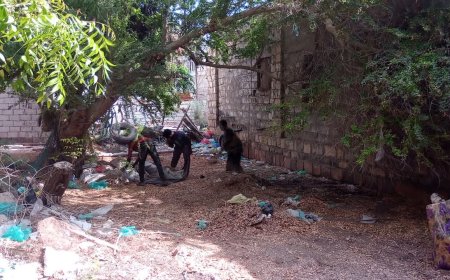 صندوق النظافة وتحسين المدينة ينفذ حملة نظافة واسعة في مركز الأمل لرعاية وتأهيل ذوي الهمم بمدينة الكود