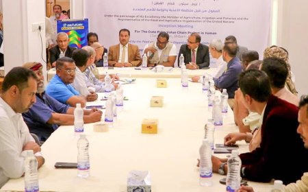 برعاية الوزير السقطري والسلطة المحلية بحضرموت والممثل المقيم للفاو.. تدشين ورشة عمل لتعزيز سلسلة القيمة لنخيل التمور