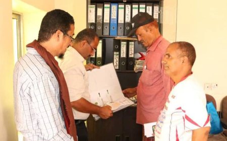 انتقالي لحج ينفذ نزولاً ميدانياً إلى تنفيذية انتقالي حالمين ويطلع على جهود عملها في الجانب التنظيمي