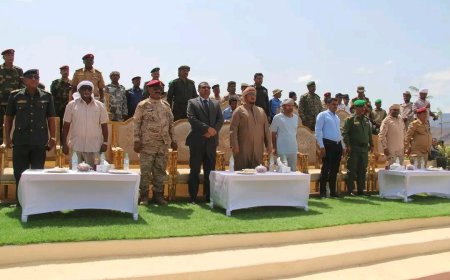 محافظ سقطرى يشهد حفل تخرج الدفعة الثالثة لقوات الدعم والإسناد بمركز الشهيد طاهر السقطري