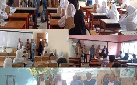 مدير عام "القاهرة" بتعز يتفقد سير اختبارات الثانوية العامة في عدد من المدارس