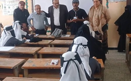 نائب محافظ لحج ومدير التربية يتفقدان سير اختبارات الثانوية العامة