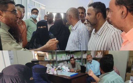 مدير صحة أبين والحييد يزوران مركز العزل في العاصمة زنجبار لتعزيز مواجهة تفشي الإسهالات المائية ويعقد اجتماع طارئ مع وزارة الصحة