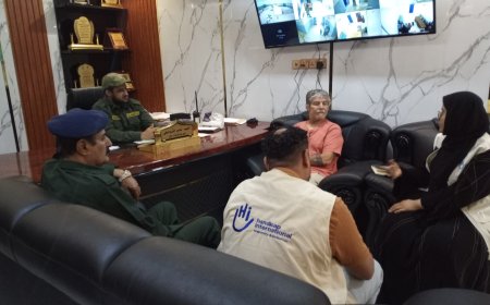 مدير أمن لحج "الشوحطي" يستقبل وفد منظمة "هنديكاب الدولية"