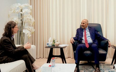 الرئيس الزُبيدي يناقش مع سفيرة فرنسا مستجدات الوضع الإنساني في بلادنا