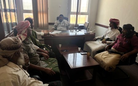 مكتب مؤتمر حضرموت الجامع في يبعث يزور إدارة التربية والتعليم بالمديرية