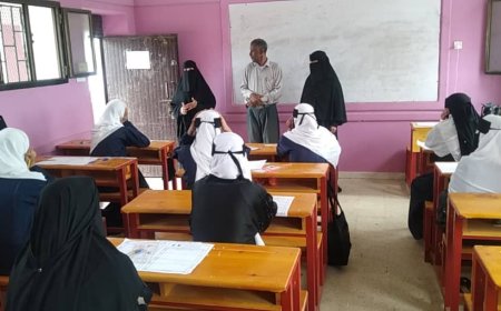 جمعية الروان  تزور المركز الامتحاني للطلاب وطالبات مجمع الفتح بالمسيمير خنفر