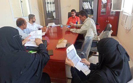 نائب رئيس جامعة أبين للشؤون الأكاديمية يجتمع بلجنة التقييم البرامجي في مركز الاعتماد الأكاديمي وضمان الجودة
