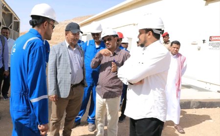 الوكيل العامري يزور شركة بترومسيلة ويناقش سبل تعزيز كهرباء وادي حضرموت
