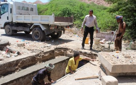 الخط الدولي في بروم ميفع يشهد إصلاح عبارات الجسور الأرضية