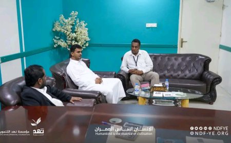 مدير عام  مكتب الزراعة والري بالوادي والصحراء ورئيس مؤسسة الرناد للتنمية في زيارة لمؤسسة نهد التنموية