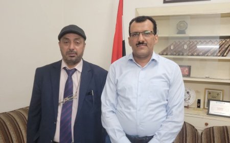 المستشار المخلافي يلتقي رئيس جامعة البيضاء