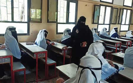 إدارة التعليم بانتقالي أبين تنفقد سير اختتام امتحانات الثانوية العامة للعام الدراسي 2024 - 2025