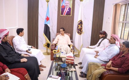 رئيس انتقالي المهرة يلتقي بقيادة منتدى الطالب المهري بعدن ويطلع على أوضاع الطلاب الدارسين