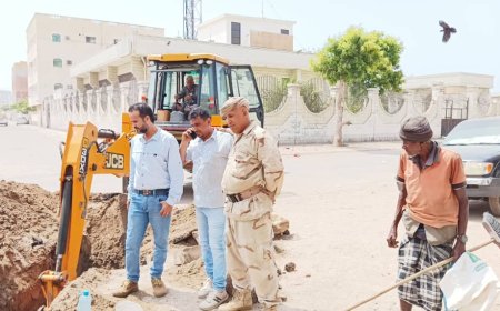 إصلاح كسر بأنبوب الصرف الصحي مقابل سنترال البريقة