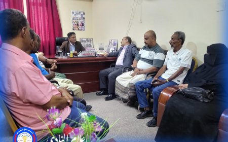 لقاء مثمر يجمع مدير عام مكتب الشباب والرياضة بالعاصمة عدن و رئيس نادي نصر عدن الرياضي