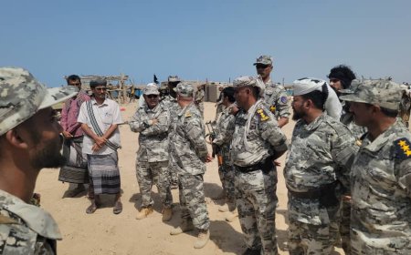 تحت شعار" التهريب والإرهاب وجهان لعملة واحدة".. رئيس مصلحة خفر السواحل يطلع على مستوى المهام بأبين