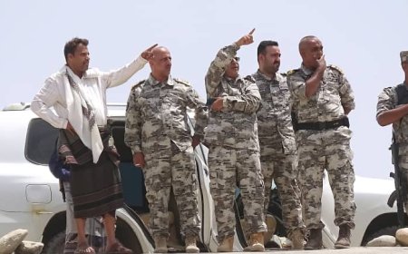 محافظ أبين يتفقد سير العمل بمشروع سد حسان برفقة رئيس مصلحة خفر السواحل