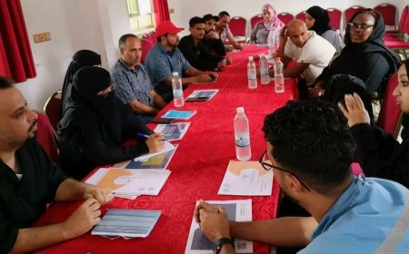 وفد الأوتشا يلتقي تكتل مجتمعات مستدامة بالضالع لبحث آليات التنسيق الإنساني