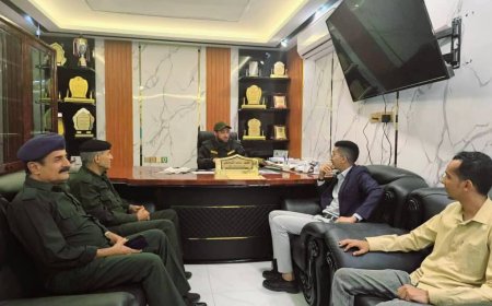 مدير شرطة محافظة لحج يلتقي وفد منتدى شباب لحج للتنمية